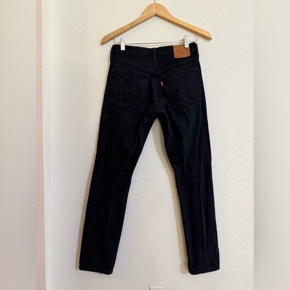 Levi's 501 S Skinny Premium Black 100% Cotton Jeans Size 25 x 28 - Picture 2 of 10